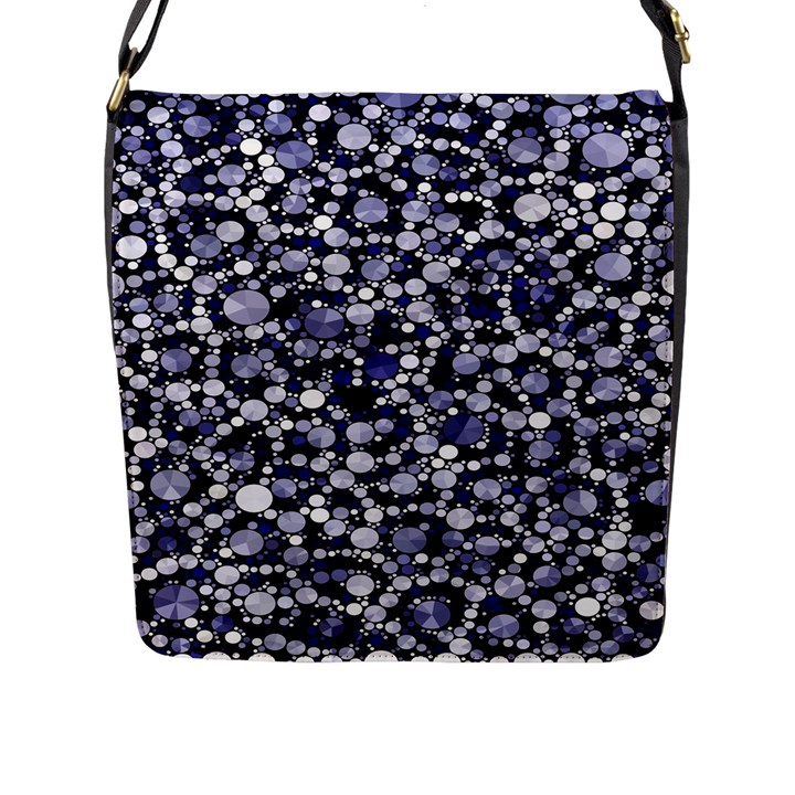 Lavender Cheetah Bling Abstract  Flap Closure Messenger Bag (L)