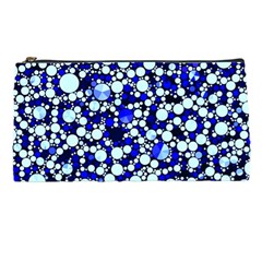 Bright Blue Cheetah Bling Abstract  Pencil Case