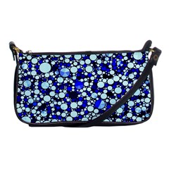 Bright Blue Cheetah Bling Abstract  Evening Bag