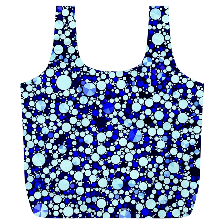 Bright Blue Cheetah Bling Abstract  Reusable Bag (XL)