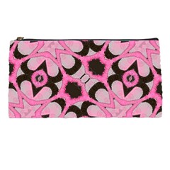 Powder Pink Black Abstract  Pencil Case by OCDesignss