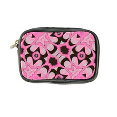 Powder Pink Black Abstract  Coin Purse