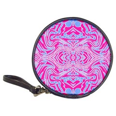 Trippy Florescent Pink Blue Abstract  Cd Wallet