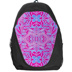 Trippy Florescent Pink Blue Abstract  Backpack Bag