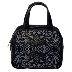 Trippy Black&white Abstract  Classic Handbag (one Side)