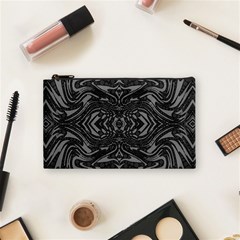 Trippy Black&white Abstract  Cosmetic Bag (small)