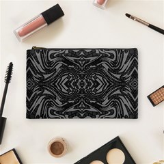 Trippy Black&white Abstract  Cosmetic Bag (medium)