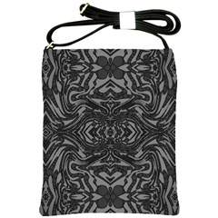 Trippy Black&white Abstract  Shoulder Sling Bag