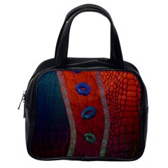 Funky Florescent Sassy Lips  Classic Handbag (one Side)