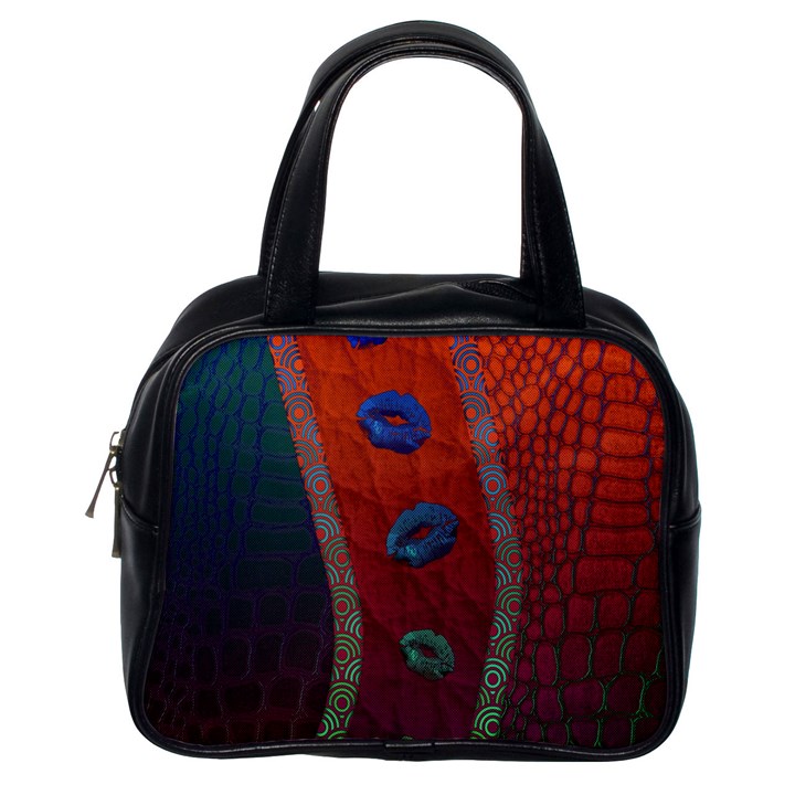 Funky Florescent Sassy Lips  Classic Handbag (One Side)