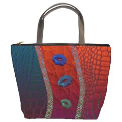 Funky Florescent Sassy Lips  Bucket Handbag