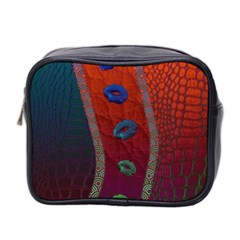 Funky Florescent Sassy Lips  Mini Travel Toiletry Bag (two Sides)