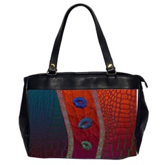 Funky Florescent Sassy Lips  Oversize Office Handbag (two Sides)