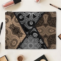 Crazy Beautiful Black Brown Abstract  Cosmetic Bag (xl)