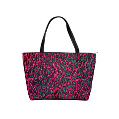 Florescent Pink Leopard Grunge  Large Shoulder Bag