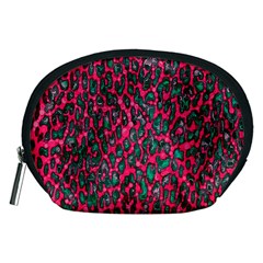 Florescent Pink Leopard Grunge  Accessory Pouch (medium)