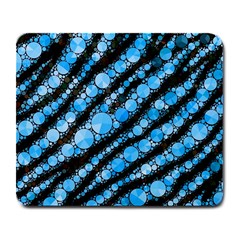 Bright Blue Tiger Bling Pattern  Large Mouse Pad (rectangle)