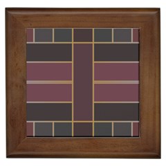 Vertical And Horizontal Rectangles Framed Tile by LalyLauraFLM