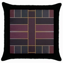 Vertical And Horizontal Rectangles Throw Pillow Case (black)