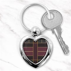 Vertical And Horizontal Rectangles Key Chain (heart)