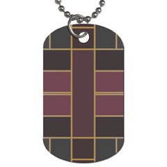 Vertical And Horizontal Rectangles Dog Tag (one Side) by LalyLauraFLM