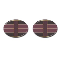 Vertical And Horizontal Rectangles Cufflinks (oval) by LalyLauraFLM