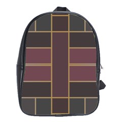 Vertical And Horizontal Rectangles School Bag (large)