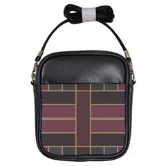 Vertical And Horizontal Rectangles Girls Sling Bag by LalyLauraFLM