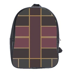 Vertical And Horizontal Rectangles School Bag (xl)