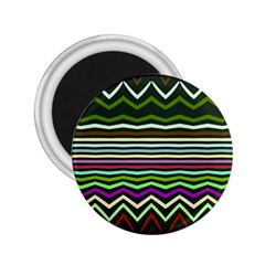 Chevrons And Distorted Stripes 2 25  Magnet by LalyLauraFLM