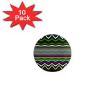 Chevrons and distorted stripes 1  Mini Magnet (10 pack)  Front