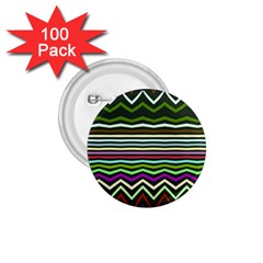 Chevrons And Distorted Stripes 1 75  Button (100 Pack)  by LalyLauraFLM