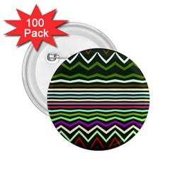 Chevrons And Distorted Stripes 2 25  Button (100 Pack) by LalyLauraFLM