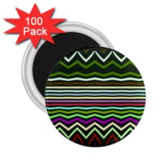 Chevrons And Distorted Stripes 2 25  Magnet (100 Pack)  by LalyLauraFLM