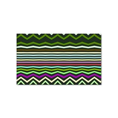 Chevrons And Distorted Stripes Sticker (rectangular) by LalyLauraFLM