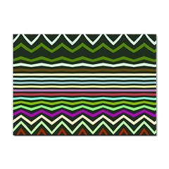 Chevrons And Distorted Stripes Sticker A4 (10 Pack)