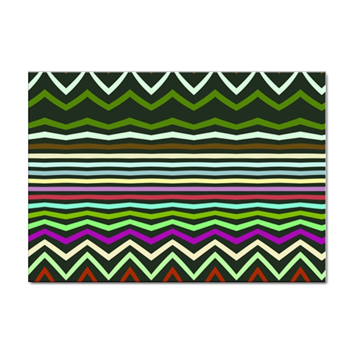 Chevrons and distorted stripes Sticker A4 (10 pack)