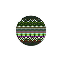 Chevrons And Distorted Stripes Golf Ball Marker (4 Pack)