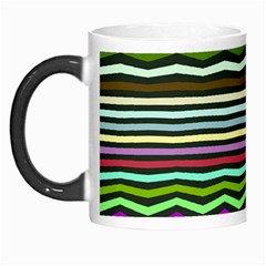 Chevrons And Distorted Stripes Morph Mug by LalyLauraFLM