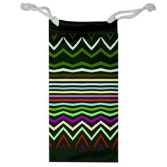 Chevrons And Distorted Stripes Jewelry Bag