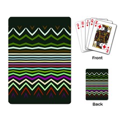 Chevrons And Distorted Stripes Playing Cards Single Design