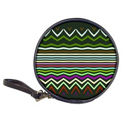 Chevrons And Distorted Stripes Classic 20-cd Wallet by LalyLauraFLM