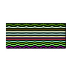 Chevrons And Distorted Stripes Hand Towel