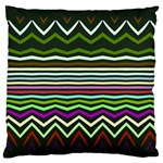 Chevrons and distorted stripes Large Cushion Case (Two Sides) Front