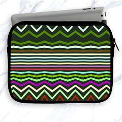 Chevrons And Distorted Stripes Apple Ipad 2/3/4 Zipper Case