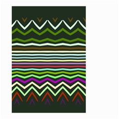 Chevrons And Distorted Stripes Small Garden Flag