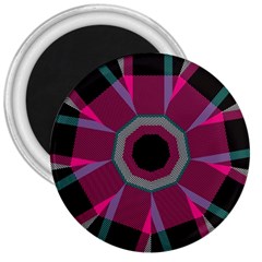 Striped Hole 3  Magnet by LalyLauraFLM