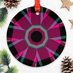 Striped Hole Ornament (round) by LalyLauraFLM