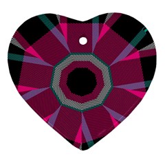 Striped Hole Ornament (heart)