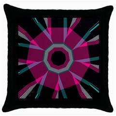 Striped Hole Throw Pillow Case (black)